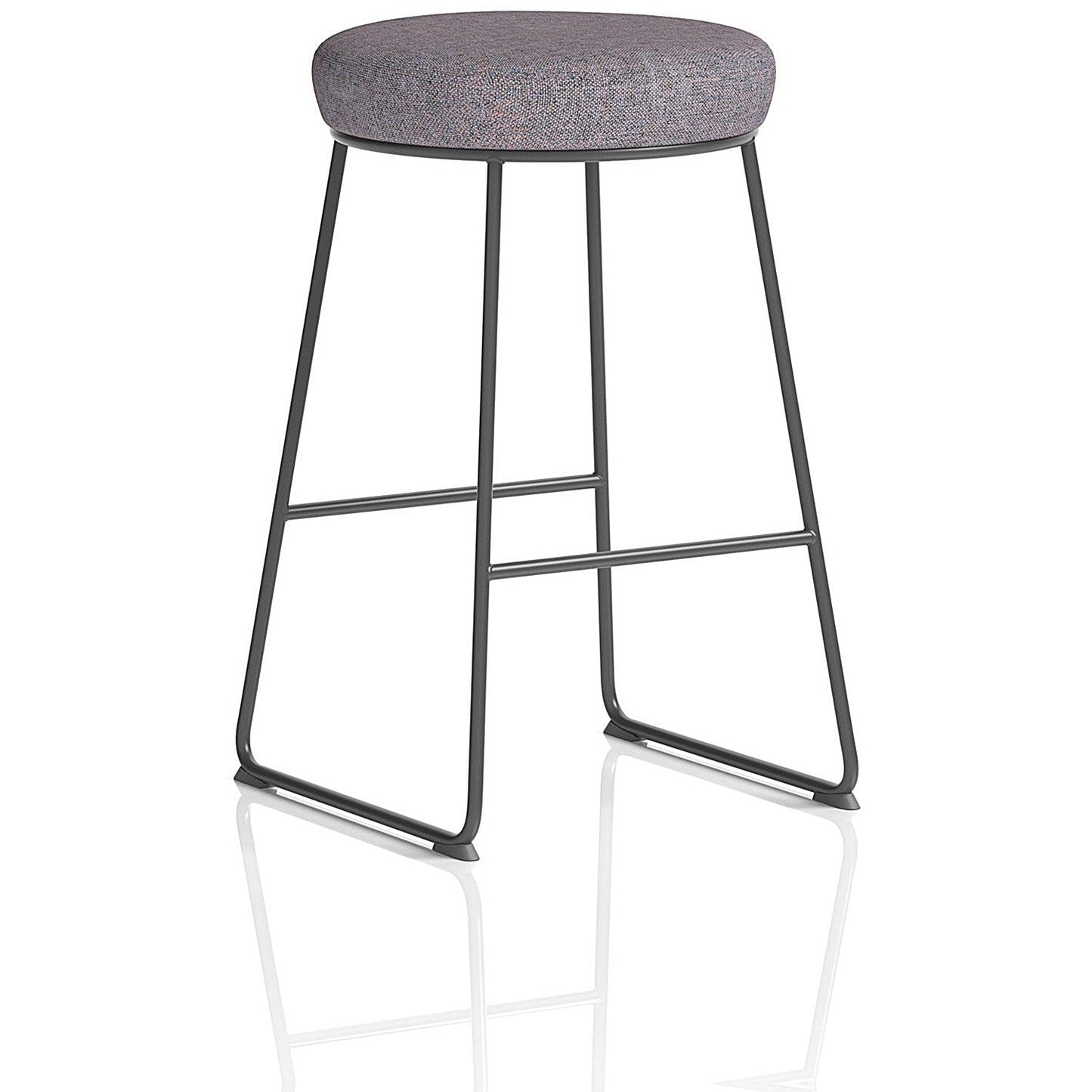 Turin Stool, Black Frame,Rivet Fuse Seat Pad Easy2Order : KCUP4290