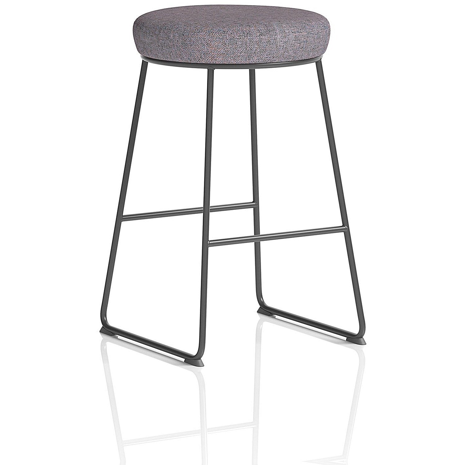Turin Stool, Black Frame,Rivet Fuse Seat Pad Easy2Order : KCUP4290