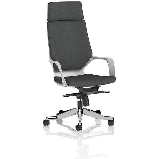 Xenon Executive High Back Chair With Headrest, Fixed Height Arms, Quest Mussel Easy2Order : KCUP4308