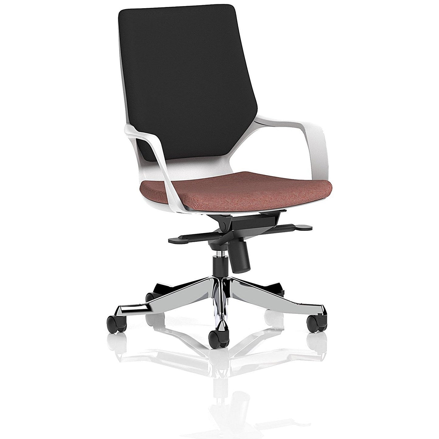 Xenon Executive Medium Black Back Chair, Fixed Height Arms, Rivet Forge Easy2Order : KCUP4325