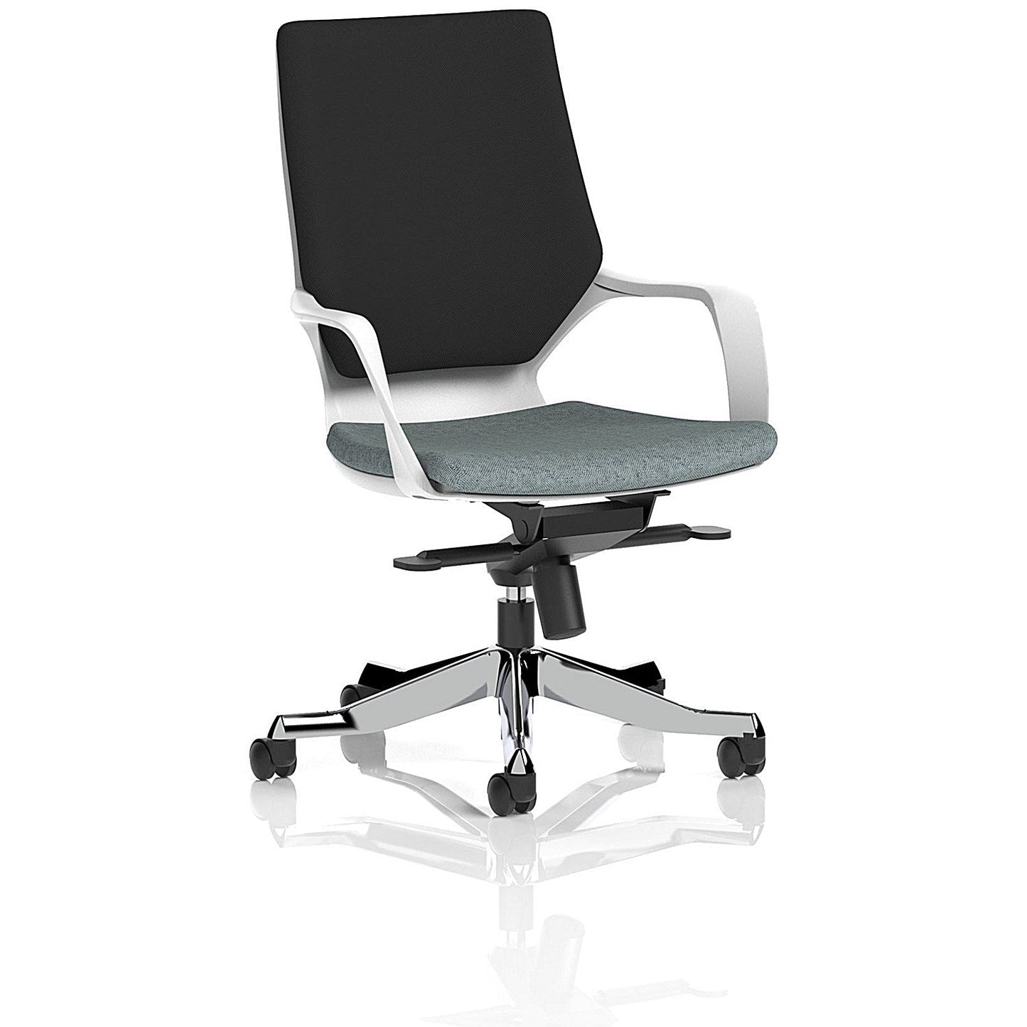 Xenon Executive Medium Black Back Chair, Fixed Height Arms, Rivet Tensile Easy2Order : KCUP4328