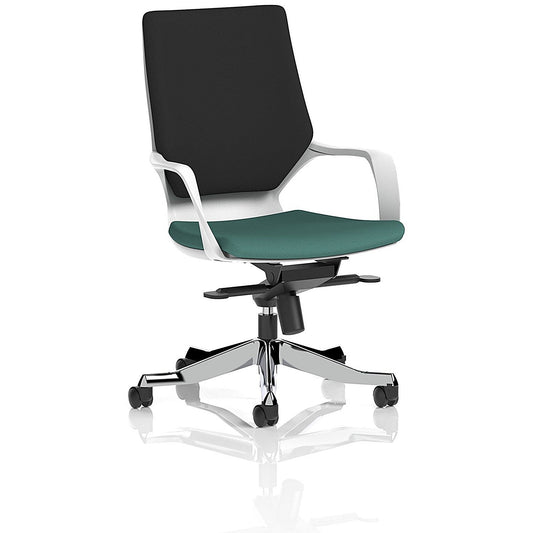 Xenon Executive Medium Black Back Chair, Fixed Height Arms, Quest Kelp Easy2Order : KCUP4330