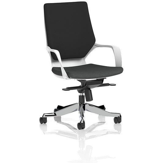 Xenon Executive Medium Black Back Chair, Fixed Height Arms, Quest Mussel Easy2Order : KCUP4332