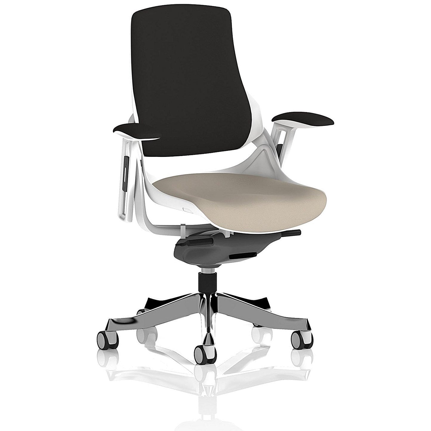 Zure Black Back Executive Chair, Height Adjustable Arms, Quest Salt Easy2Order : KCUP4369