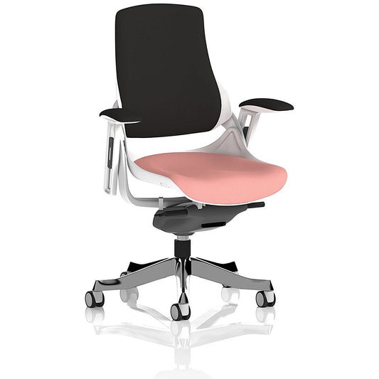 Zure Black Back Executive Chair, Height Adjustable Arms, Quest Shrimp Easy2Order : KCUP4371