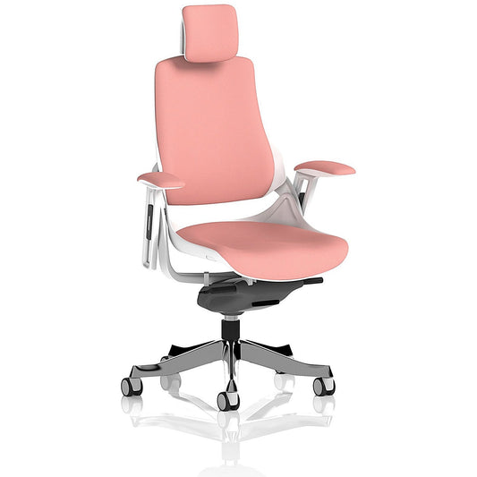 Zure Executive Chair With Headrest, Height Adjustable Arms, Quest Shrimp Easy2Order : KCUP4383