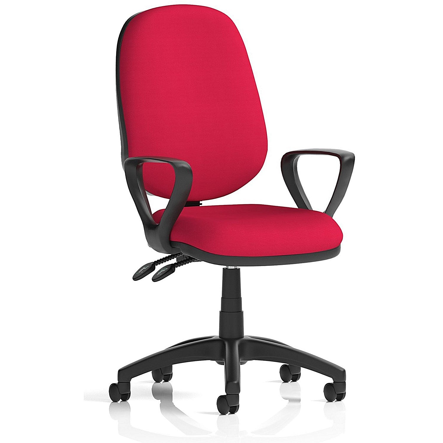 Luna II Lever Task Operator Chair, With Fixed Height Arms, Bergamot Cherry Easy2Order : KCUP4393