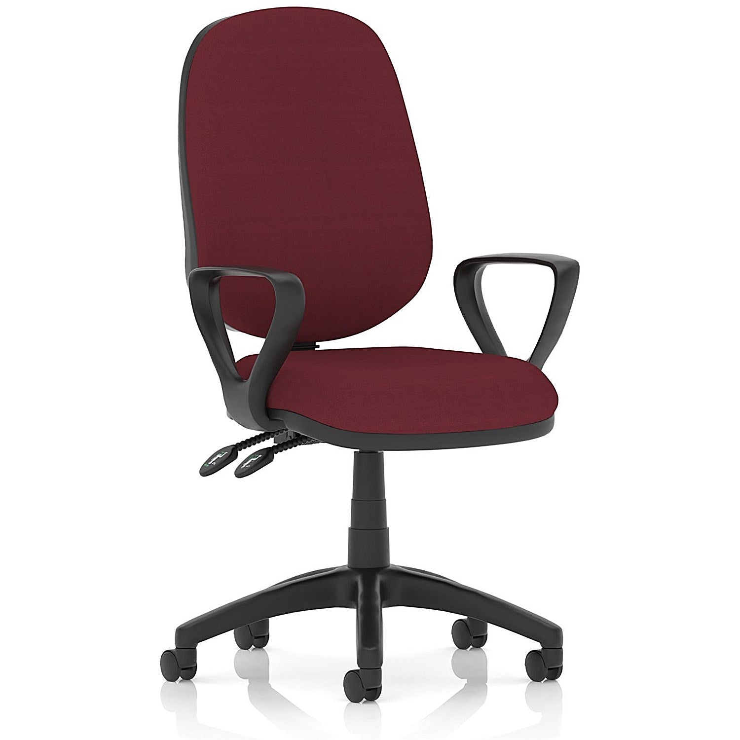 Luna II Lever Task Operator Chair, With Fixed Height Arms, Ginseng Chilli Easy2Order : KCUP4394