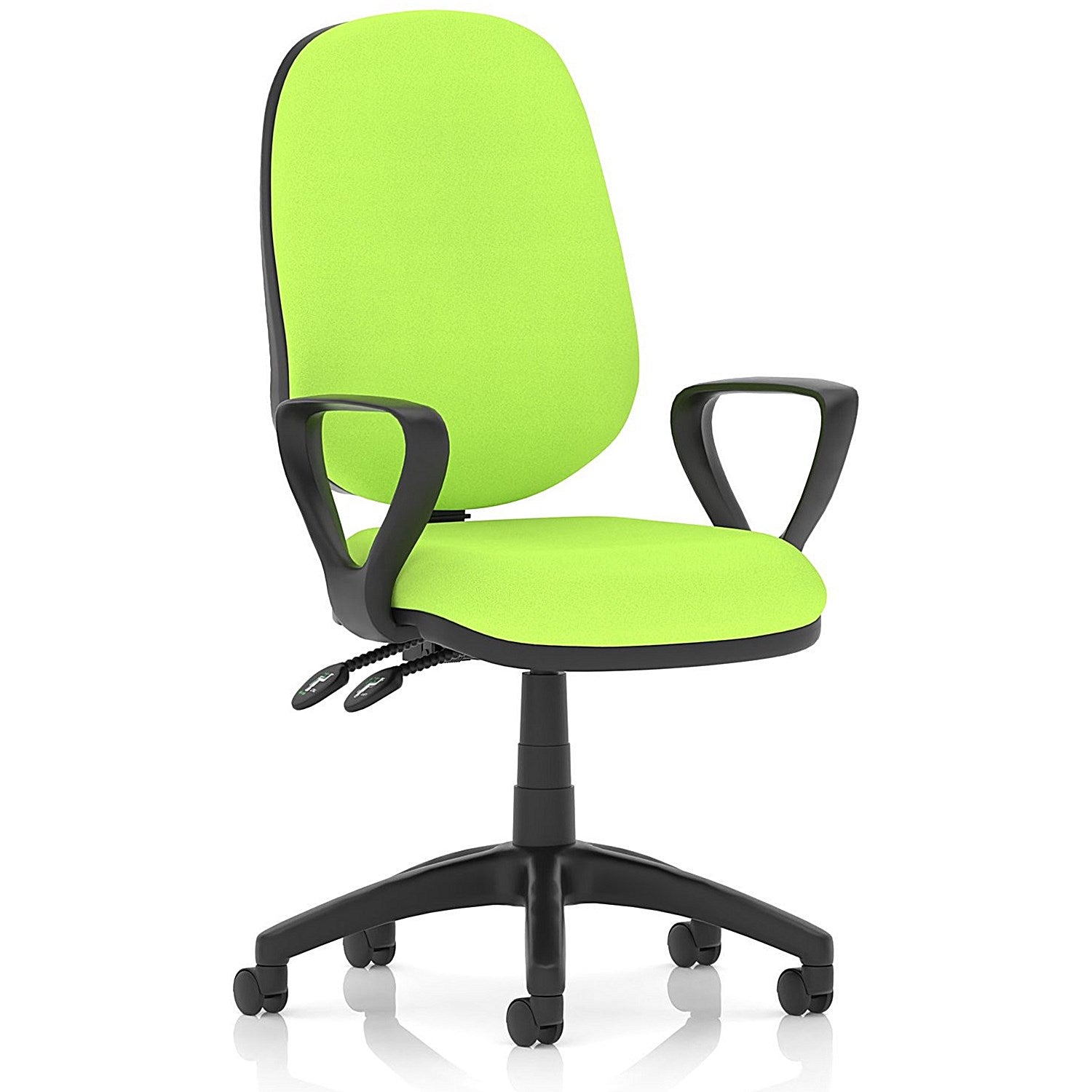 Luna II Lever Task Operator Chair, With Fixed Height Arms, Myrrh Green Easy2Order : KCUP4396