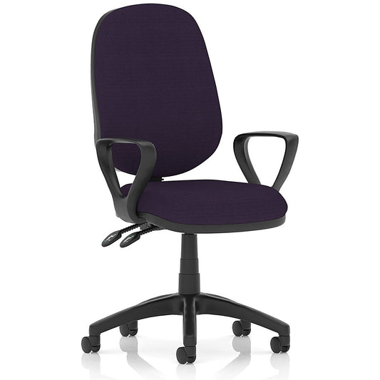 Luna II Lever Task Operator Chair, With Fixed Height Arms, Tansy Purple Easy2Order : KCUP4400