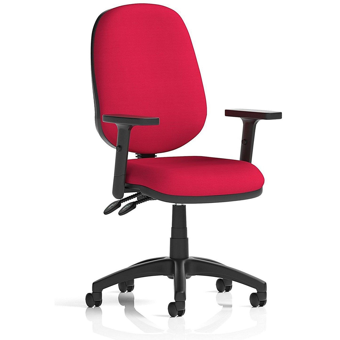 Luna II Lever Task Operator Chair, With Height Adjustable Arms, Bergamot Cherry Easy2Order : KCUP4401