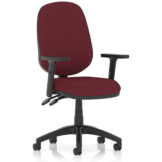 Luna II Lever Task Operator Chair, With Height Adjustable Arms, Ginseng Chilli Easy2Order : KCUP4402