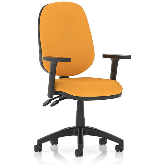 Luna II Lever Task Operator Chair, With Height Adjustable Arms, Senna Yellow Easy2Order : KCUP4405