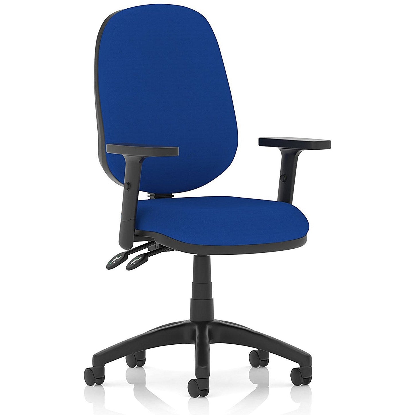 Luna II Lever Task Operator Chair, With Height Adjustable Arms, Stevia Blue Easy2Order : KCUP4406