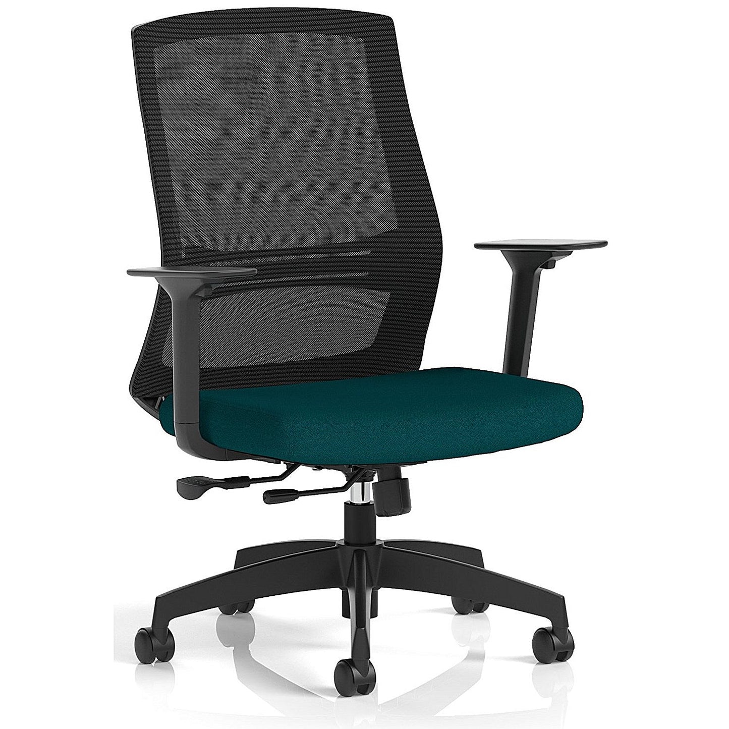 Ventra Mesh Back Task Operator Chair, Height Adjustable Arms, Maringa Teal Easy2Order : KCUP4411