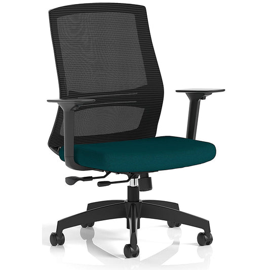 Ventra Mesh Back Task Operator Chair, Height Adjustable Arms, Maringa Teal Easy2Order : KCUP4411