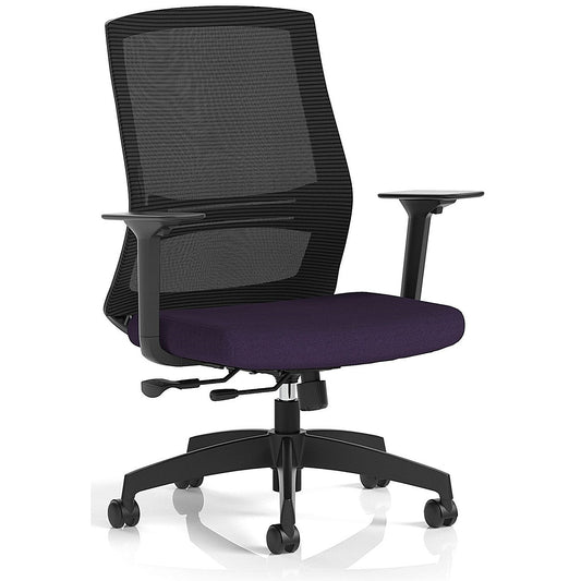 Ventra Mesh Back Task Operator Chair, Height Adjustable Arms, Tansy Purple Easy2Order : KCUP4416