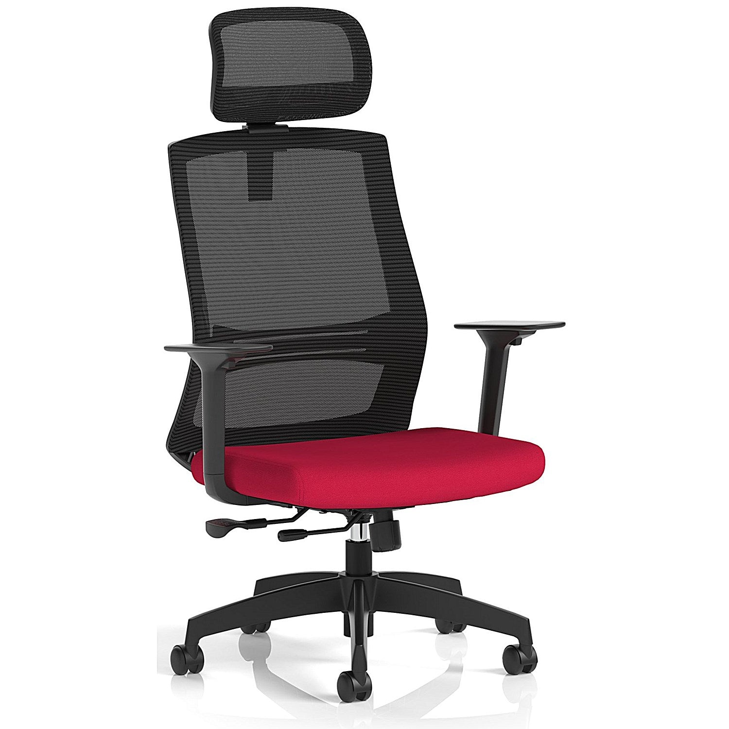 Ventra Mesh Back Task Operator Chair With Headrest, Height Adjustable Arms, Bergamot Cherry Easy2Order : KCUP4429