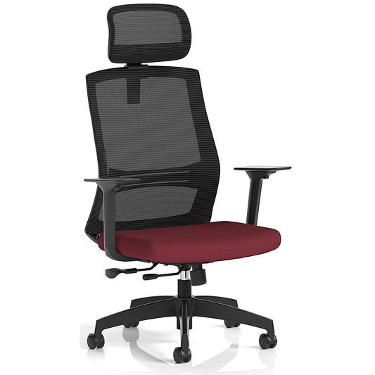 Ventra Mesh Back Task Operator Chair With Headrest, Height Adjustable Arms, Ginseng Chilli Easy2Order : KCUP4430