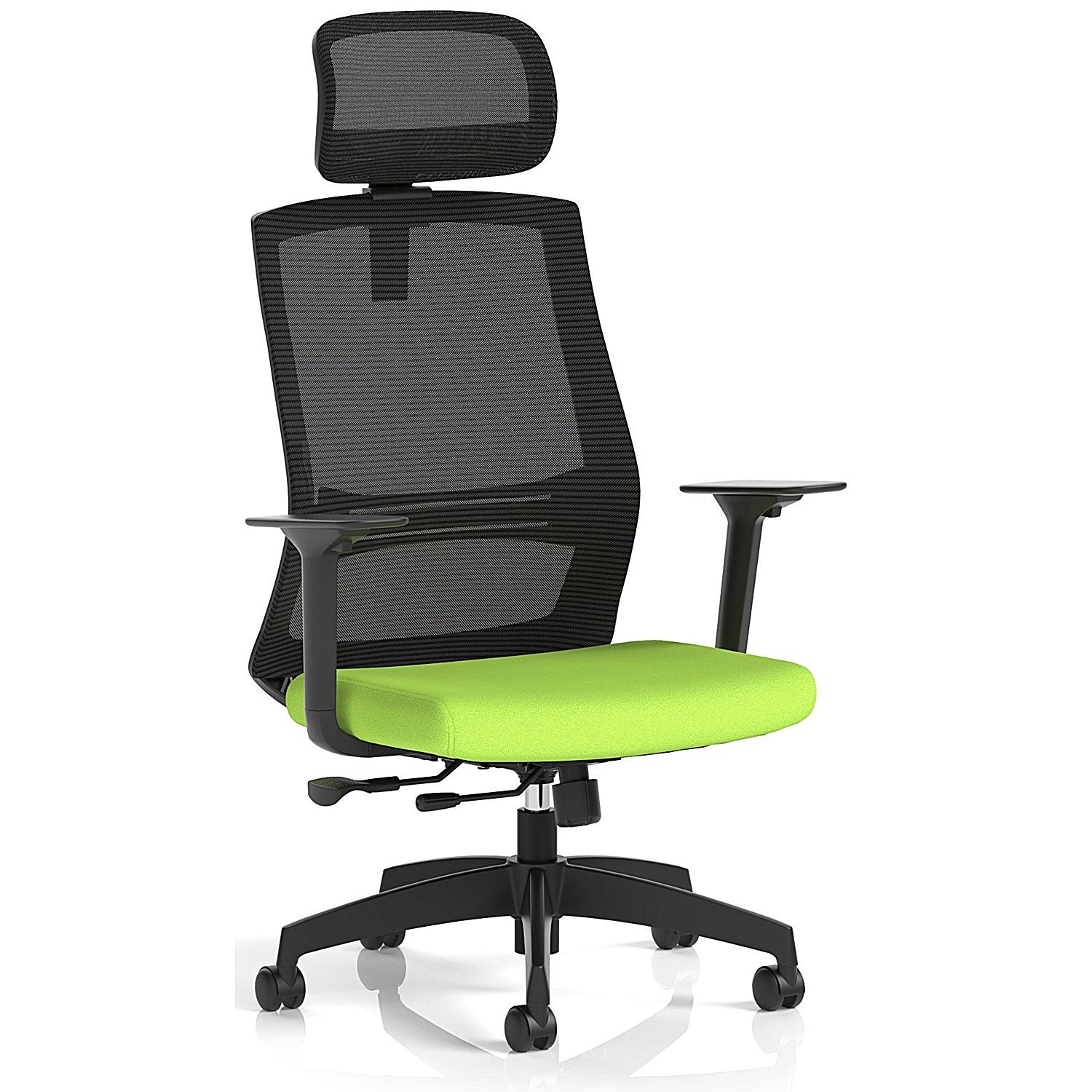 Ventra Mesh Back Task Operator Chair With Headrest, Height Adjustable Arms, Myrrh Green Easy2Order : KCUP4432