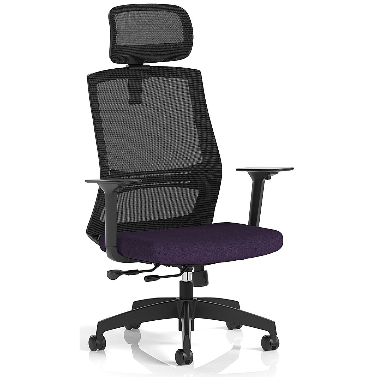 Ventra Mesh Back Task Operator Chair With Headrest, Height Adjustable Arms, Tansy Purple Easy2Order : KCUP4436
