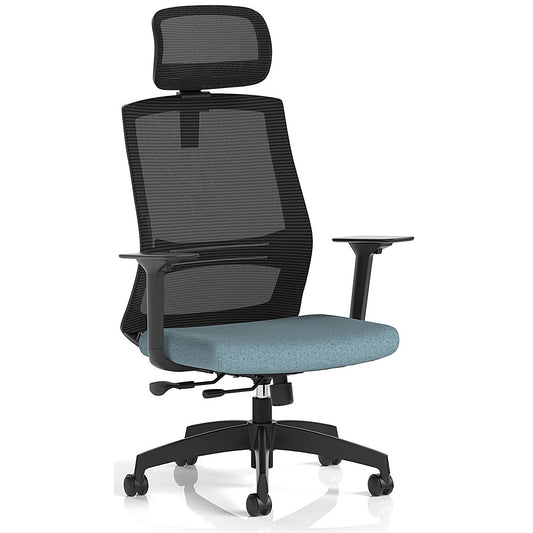Ventra Mesh Back Task Operator Chair With Headrest, Height Adjustable Arms, Rivet Quench Easy2Order : KCUP4439