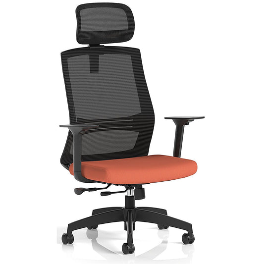 Ventra Mesh Back Task Operator Chair With Headrest, Height Adjustable Arms, Quest Crab Easy2Order : KCUP4441