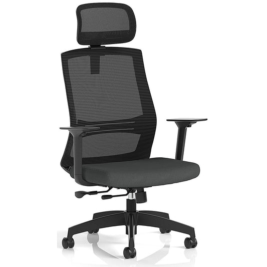 Ventra Mesh Back Task Operator Chair With Headrest, Height Adjustable Arms, Quest Mussel Easy2Order : KCUP4444