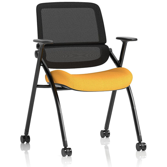Capra Mesh Back Folding Training Chair, Senna Yellow Easy2Order : KCUP4453