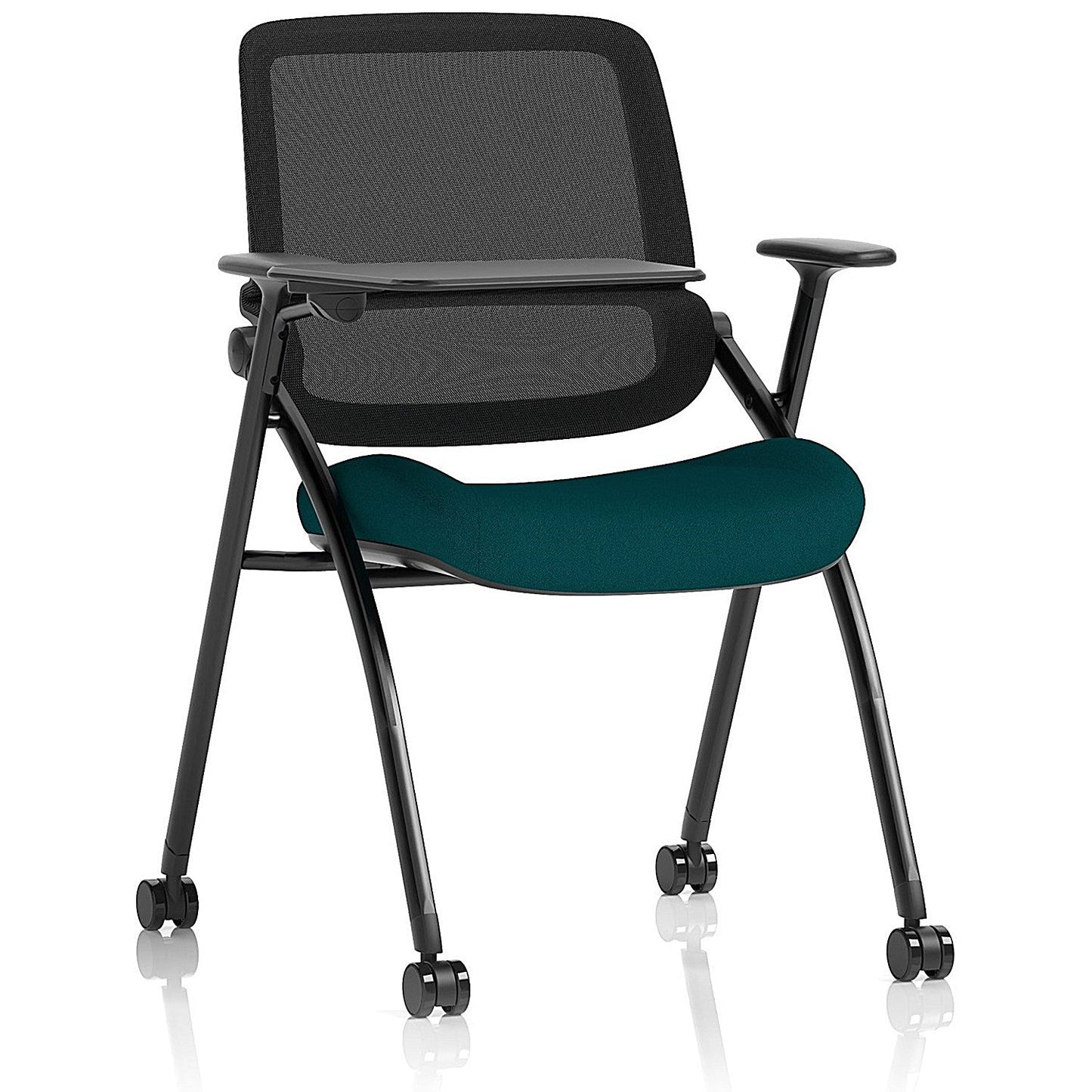 Capra Mesh Back Folding Training Chair With Writing Table, Maringa Teal Easy2Order : KCUP4471