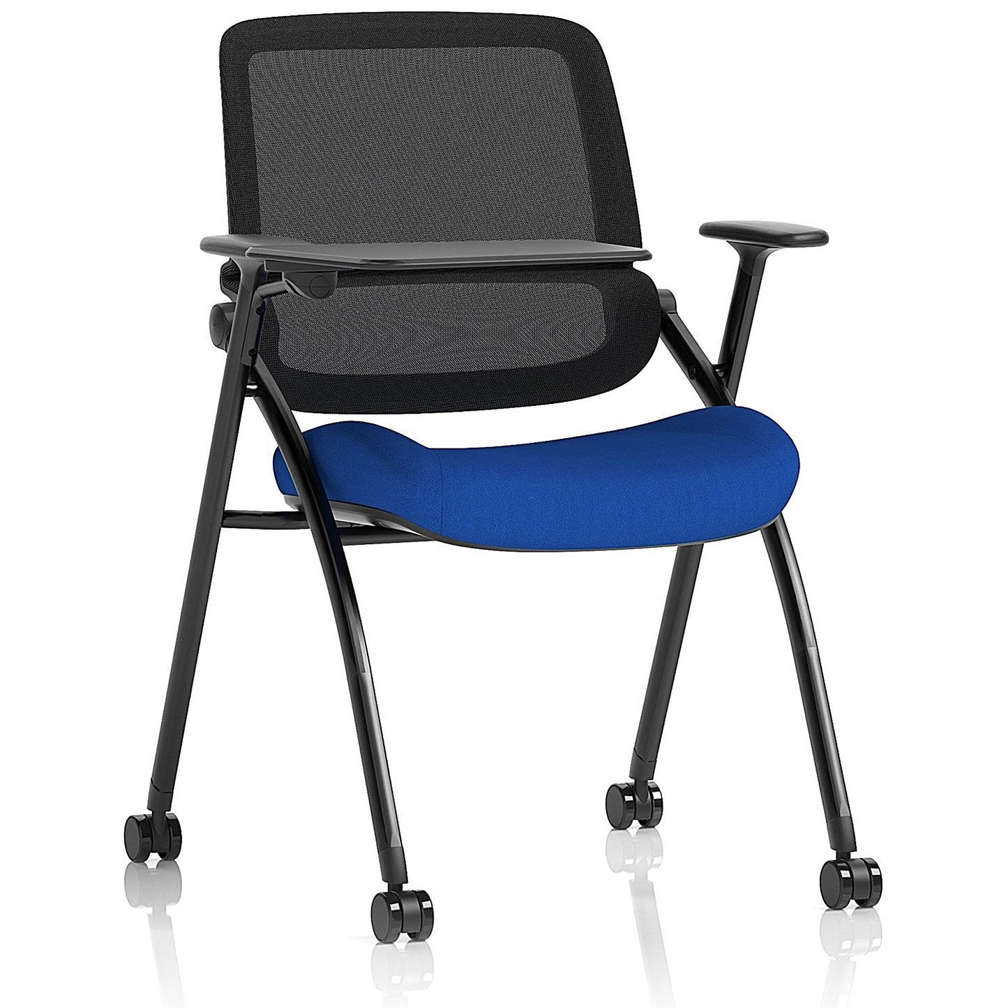 Capra Mesh Back Folding Training Chair With Writing Table, Stevia Blue Easy2Order : KCUP4474