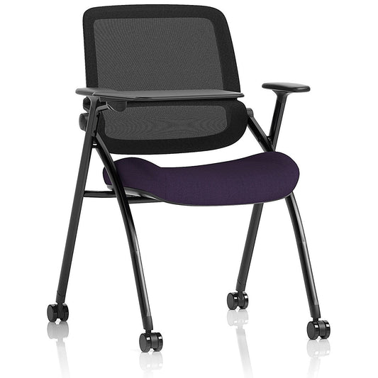 Capra Mesh Back Folding Training Chair With Writing Table, Tansy Purple Easy2Order : KCUP4476