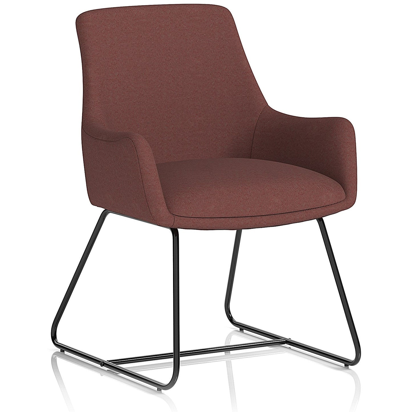 Quote Sled Base Reception Chair, Rivet Forge