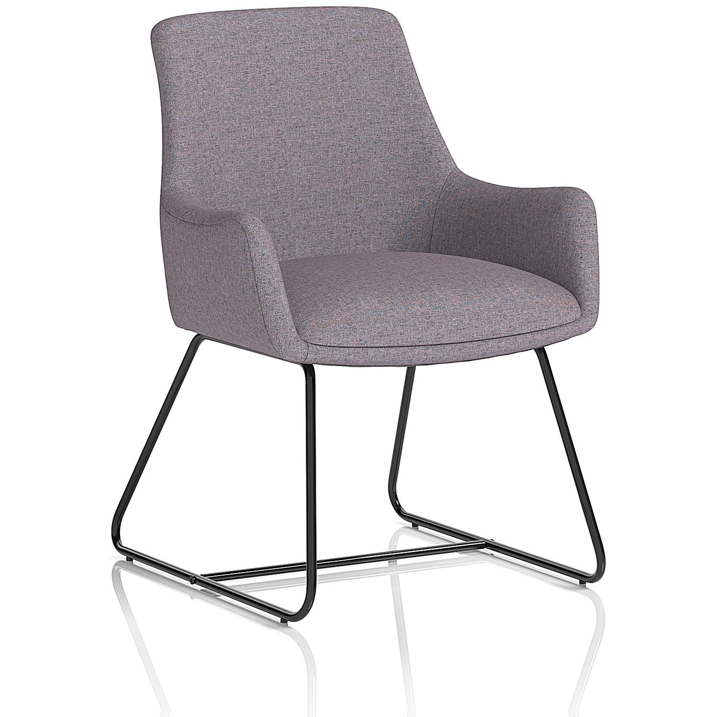 Quote Sled Base Reception Chair, Rivet Fuse