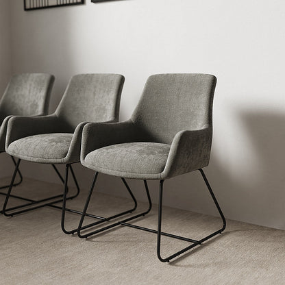 Quote Sled Base Reception Chair, Rivet Fuse
