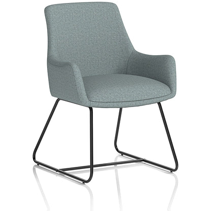 Quote Sled Base Reception Chair, Rivet Tensile