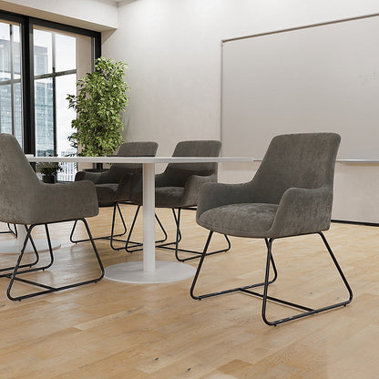 Quote Sled Base Reception Chair, Quest Kelp