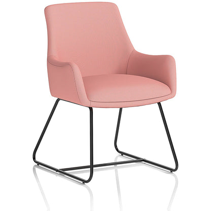 Quote Sled Base Reception Chair, Quest Shrimp