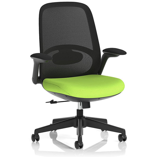Crew 2 Task Operator Mesh Back Chair, Folding Arms, Myrrh Green Easy2Order : KCUP4544