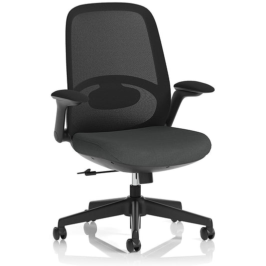 Crew 2 Task Operator Mesh Back Chair, Folding Arms, Quest Mussel Easy2Order : KCUP4556