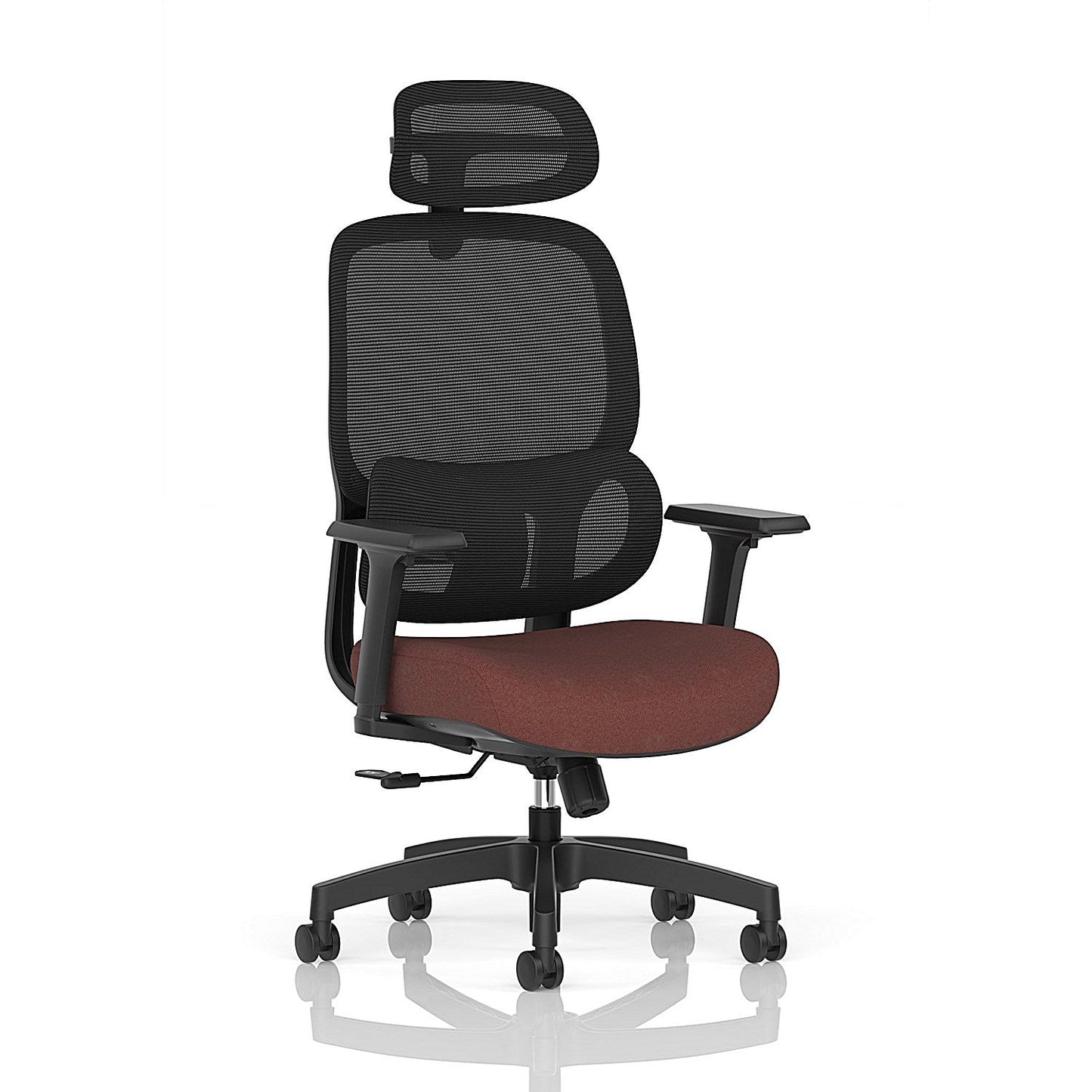 Rowan Mesh Back Chair With Headrest, Height Adjustable Arms, Rivet Forge Easy2Order : KCUP4569