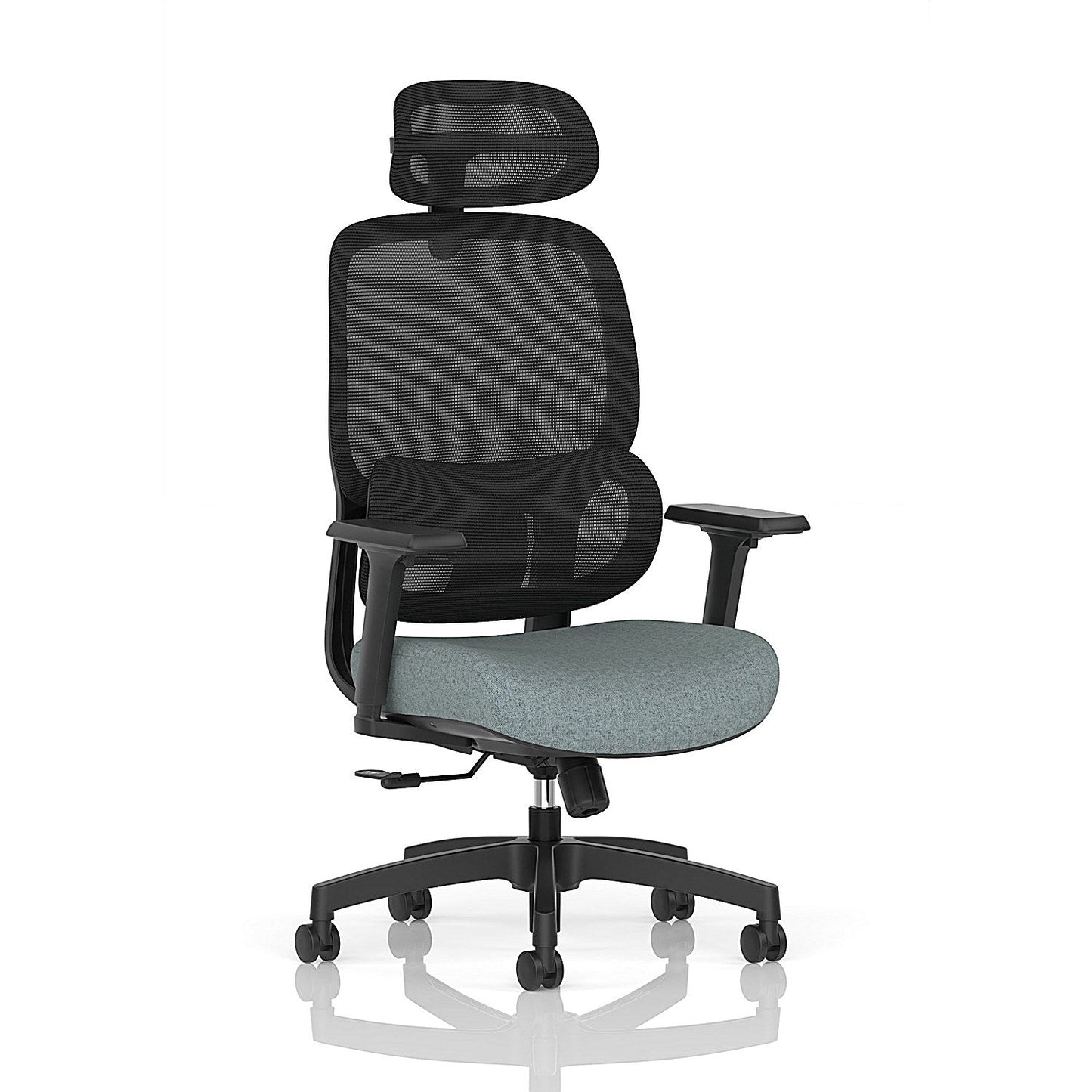Rowan Mesh Back Chair With Headrest, Height Adjustable Arms, Rivet Tensile Easy2Order : KCUP4572