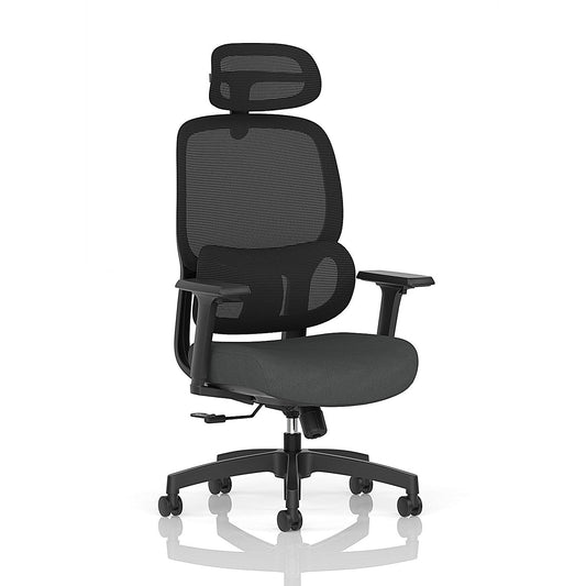 Rowan Mesh Back Chair With Headrest, Height Adjustable Arms, Quest Mussel Easy2Order : KCUP4576