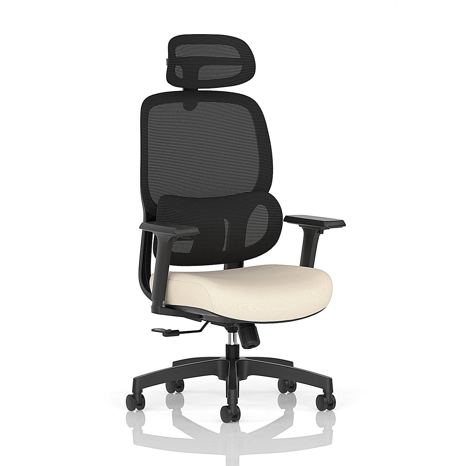 Rowan Mesh Back Chair With Headrest, Height Adjustable Arms, Quest Salt Easy2Order : KCUP4577