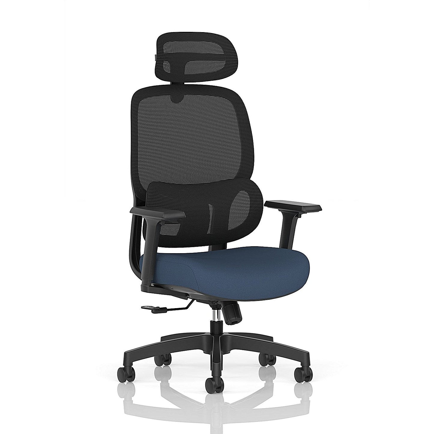 Rowan Mesh Back Chair With Headrest, Height Adjustable Arms, Quest Whelk Easy2Order : KCUP4580