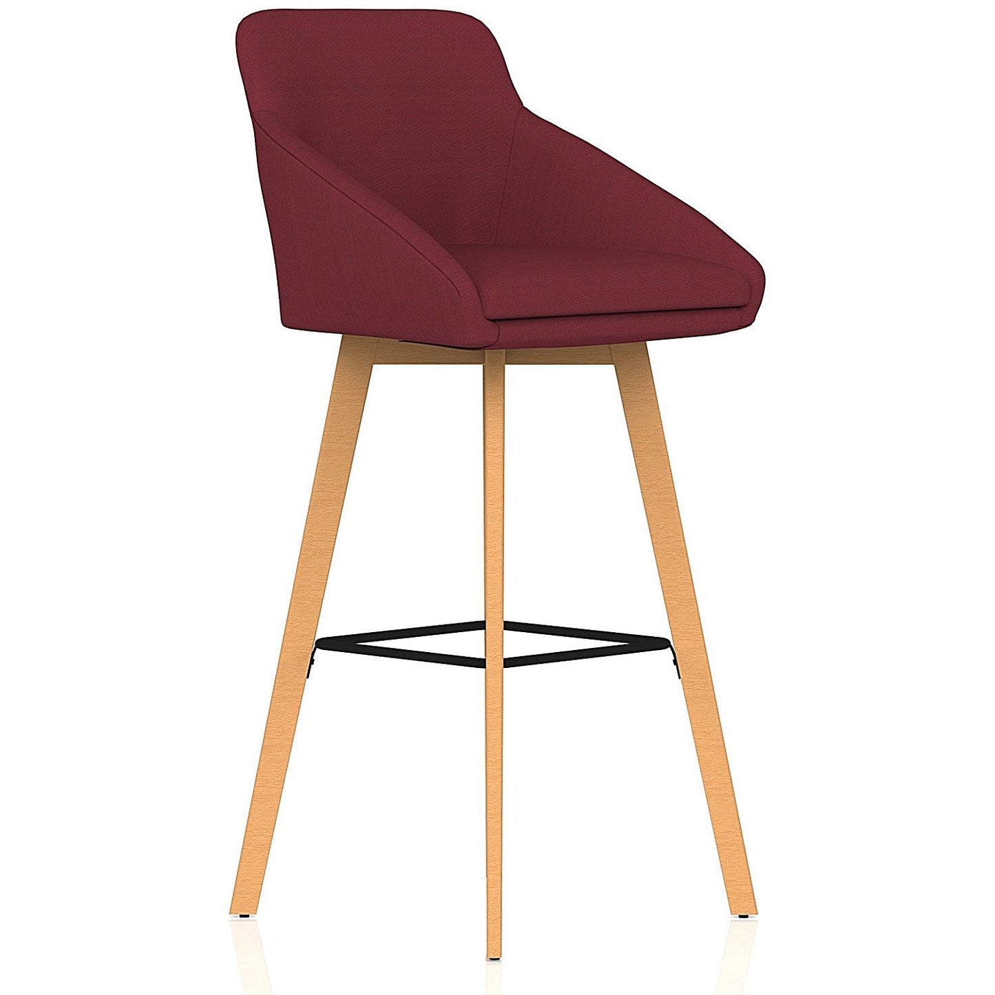 Carmen Wooden Leg High Stool Bespoke Ginseng Chilli Fabric Easy2Order : KCUP4590