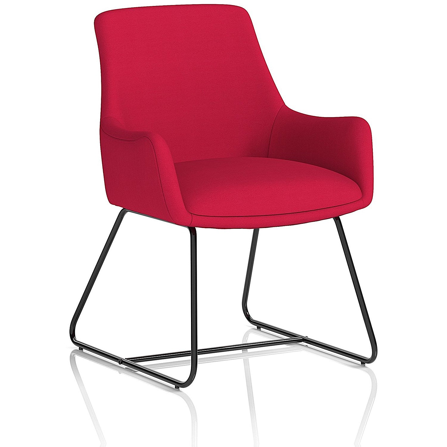 Quote Sled Base Reception Chair Bespoke Colour Bergamot Cherry Easy2Order : KCUP4597