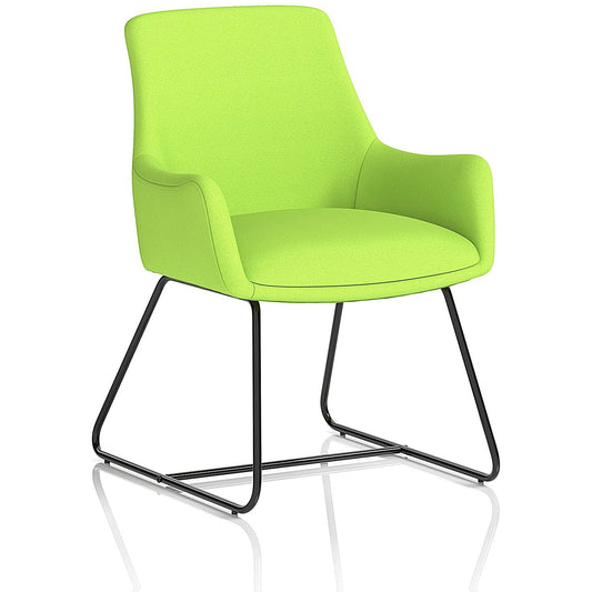 Quote Sled Base Reception Chair Bespoke Colour Myrrh Green Easy2Order : KCUP4600