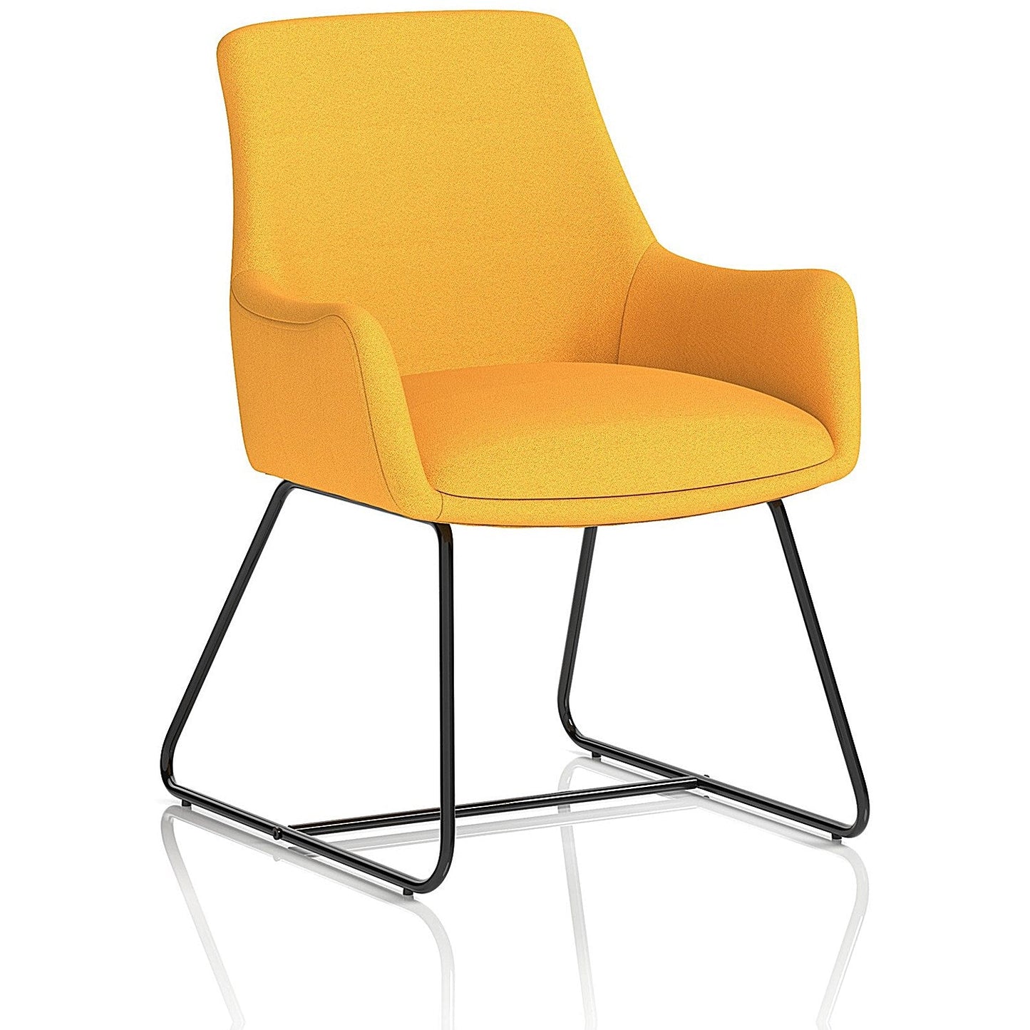Quote Sled Base Reception Chair Bespoke Colour Senna Yellow Easy2Order : KCUP4601