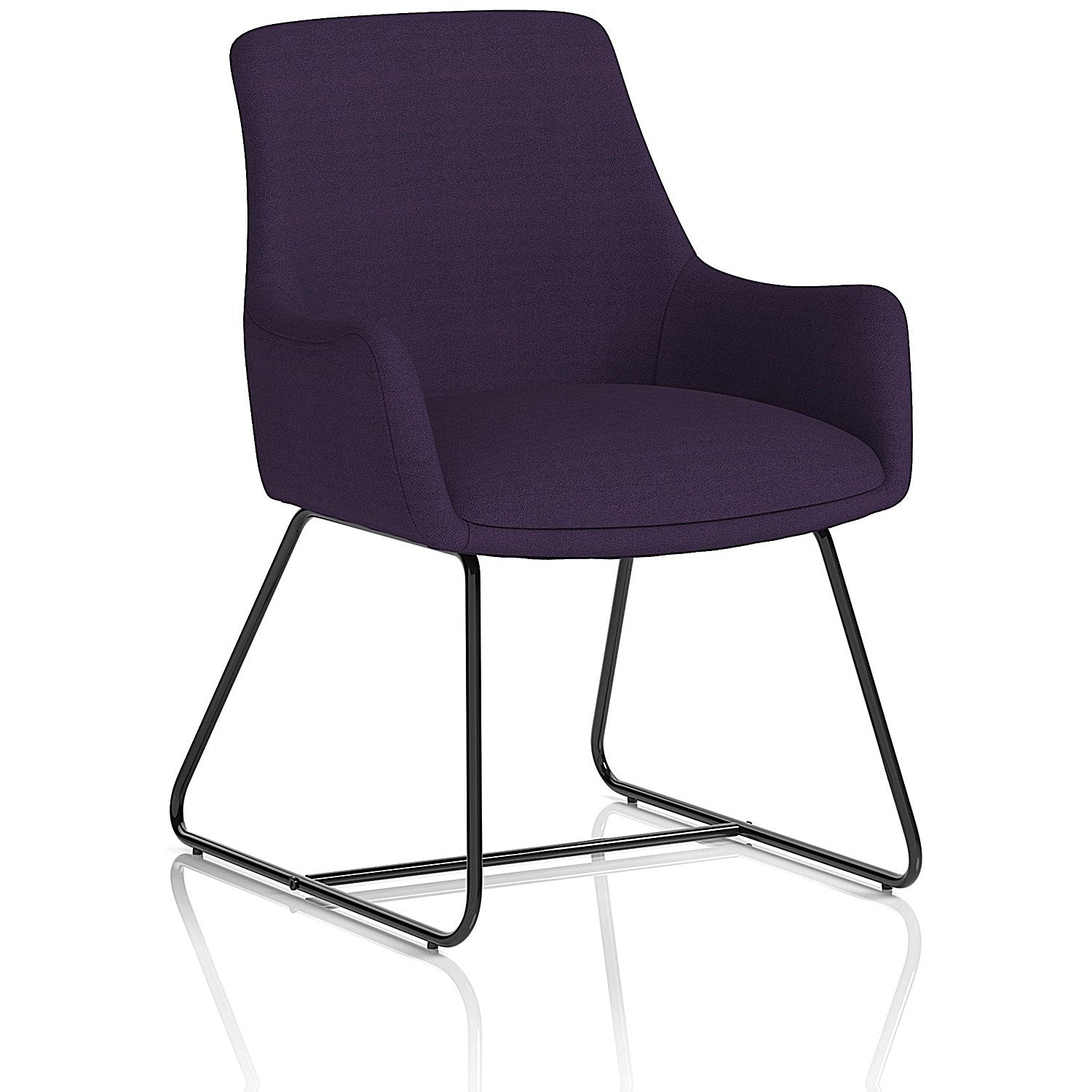 Quote Sled Base Reception Chair Bespoke Colour Tansy Purple Easy2Order : KCUP4604